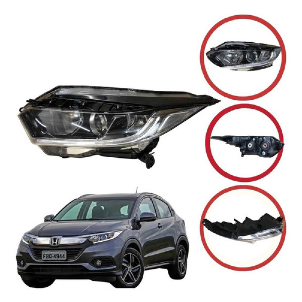 *farol Esquerdo Honda Hrv Ano 2018 A 2021 Original 