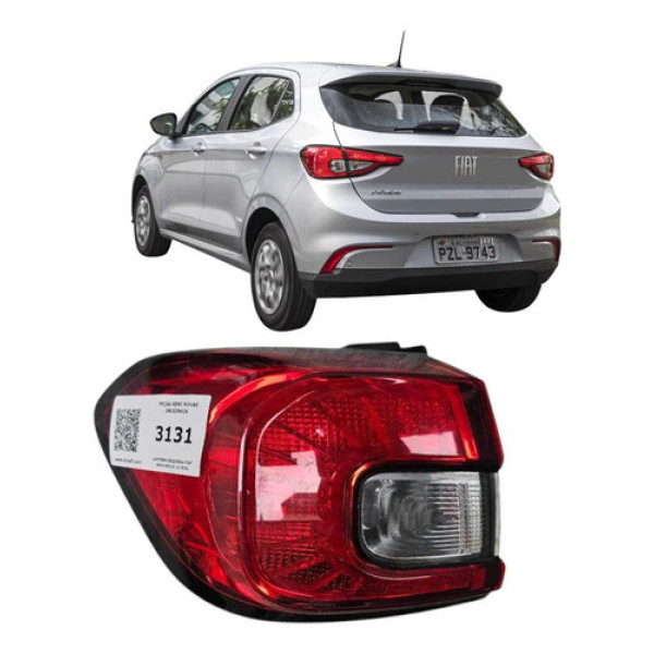 Lanterna Esquerda Fiat Argo Drive 2017 A 2022 Esquerdo/motorista Vermelho