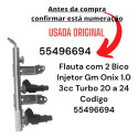*flauta Bico Injetor Gm Onix 1.0 3cc Turbo 20 A 24 55496694