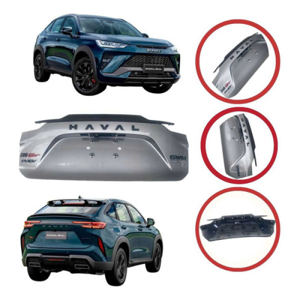 Friso Capa Da Tampa De Mala Haval H6 Gt Prateado