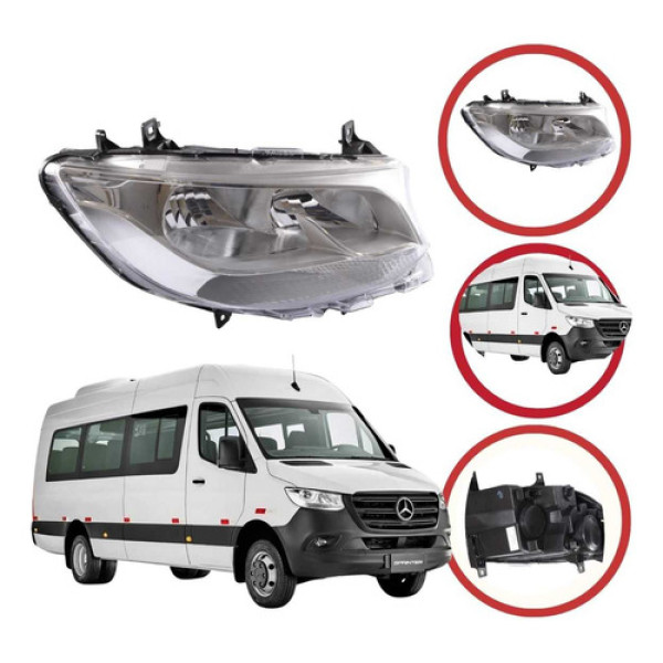 Farol Direito Mercedes-benz Sprinter Ano 2020 A 2024 Origina