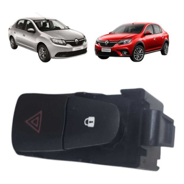 *botão Pisca Alerta E Trava Renault Sandero Logan Original