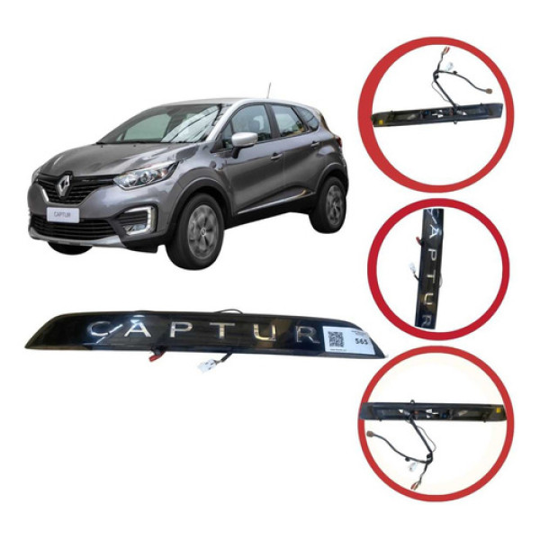 Friso Da Tampa Renault Captur 2018 A 2021 Preto