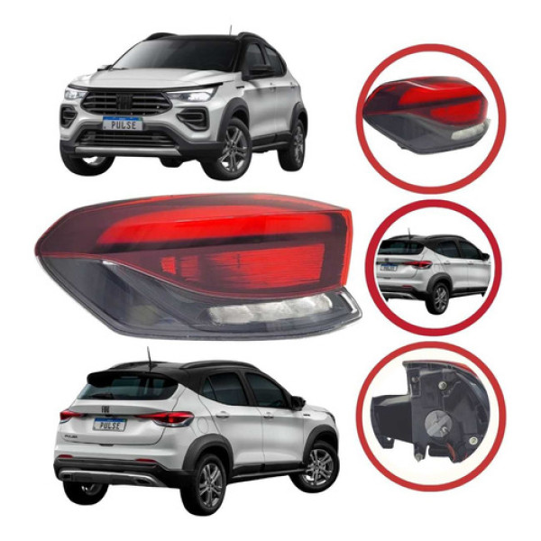 *lanterna Traseira Esquerda Fiat Pulse 2021 A 2024 Com Led