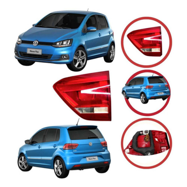 *lanterna Traseira Dirieta Tampa Volkswagen Fox 2015 A 2022 Direito/passageiro Vermelho