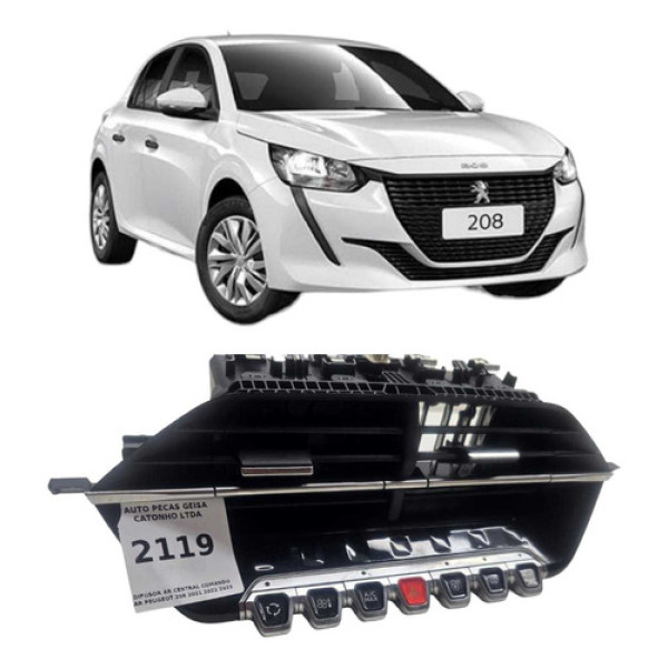 *difusor Ar Central Comando Ar Peugeot 208 