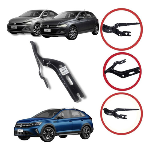 *dobradiça Braço Capô Direita Polo Virtus Nivus 2018 A 2025