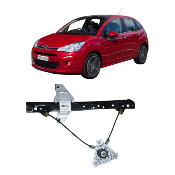 Máquina Vidro Manual Traseiro Direito Citroen C3 2013/2020