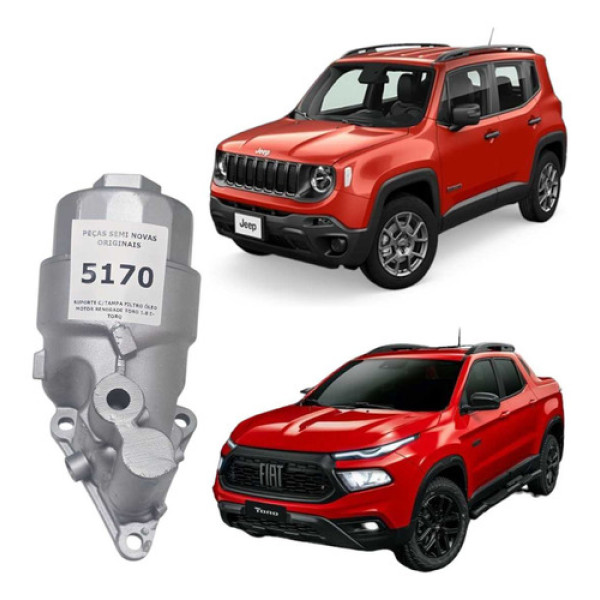 *suporte C/tampa Filtro Óleo Motor Renegade Toro 1.8 E-torq