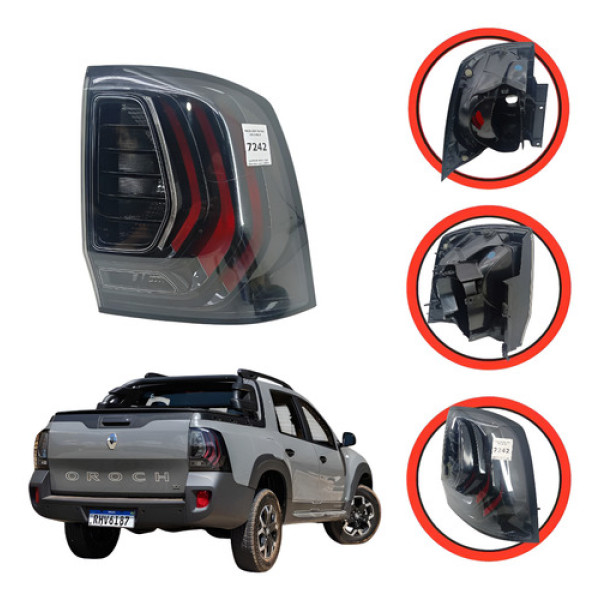 Lanterna Lado Direito Oroch 2023 2024 2025 Direito/passageiro Vermelho