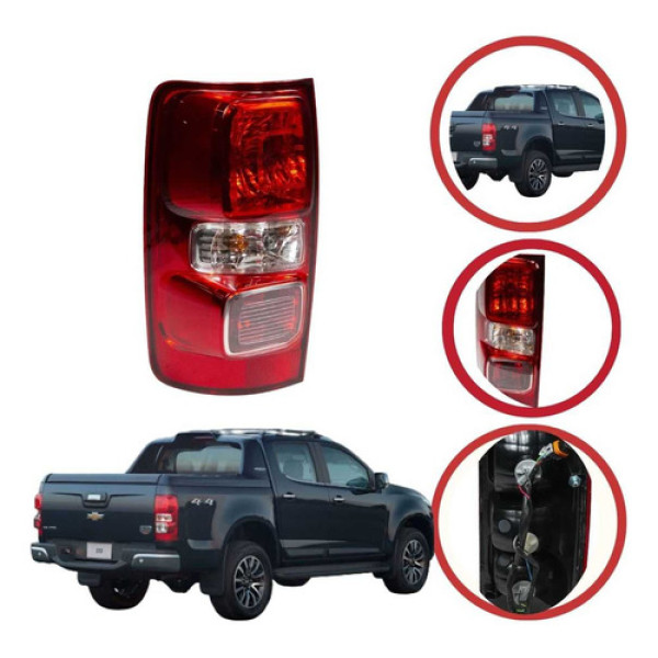 Lanterna Traseira Esquerda Chevrolet S10 2012 A 2017 Sem Led