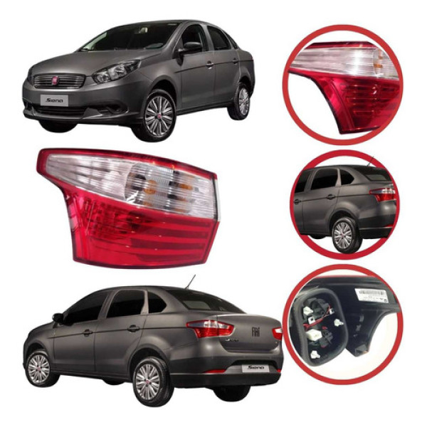 *lanterna Esquerda Fiat Grand Siena Ano 2012 A 2021