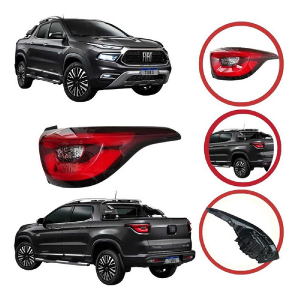 *lanterna Direita Fiat Toro 2016 A 2024 Com Led Original 