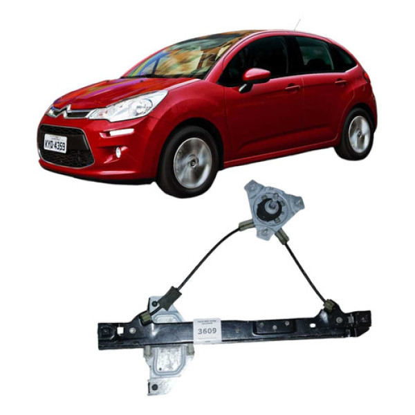 *máquina Vidro Manual Traseiro Esquerdo Citroen C3 13/20