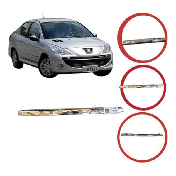 *friso Da Tampa De Mala Peugeot 207 Sedan 2012 A 2015 Prateado