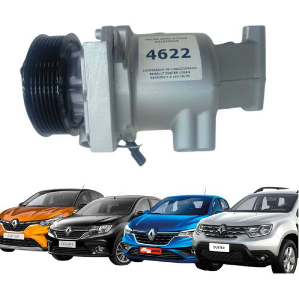 Compressor Ar Duster/logan/sandero/captur 1.6 16v 2017a 2024