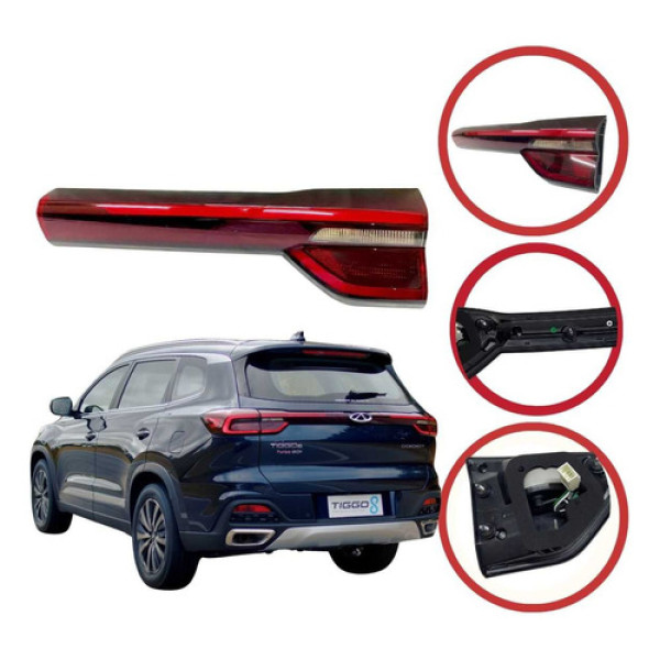 *lanterna Direita Da Tampa Chery Tiggo 8 2019 A 2024 Com Led
